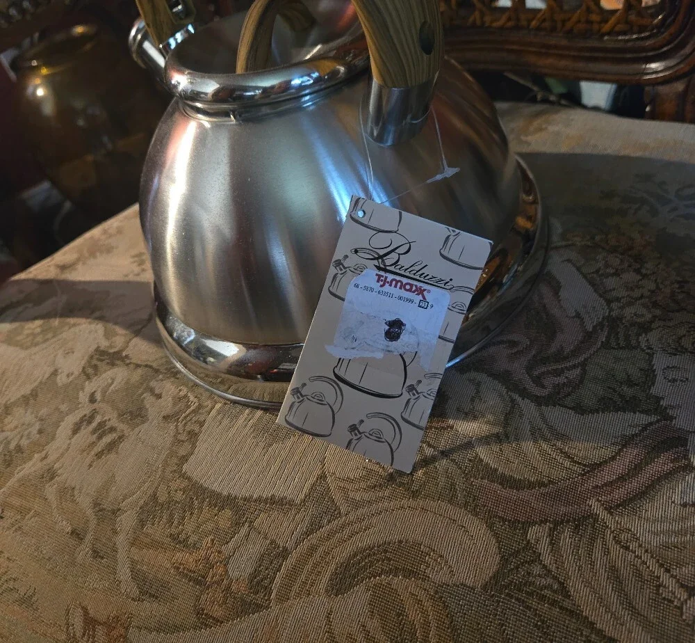 Italian-Style Stainless Steel Teapot  Silver